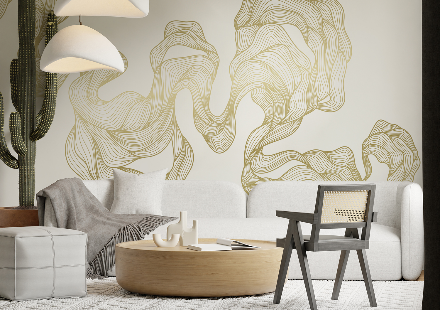 Фотообои и фрески - Золотая волна