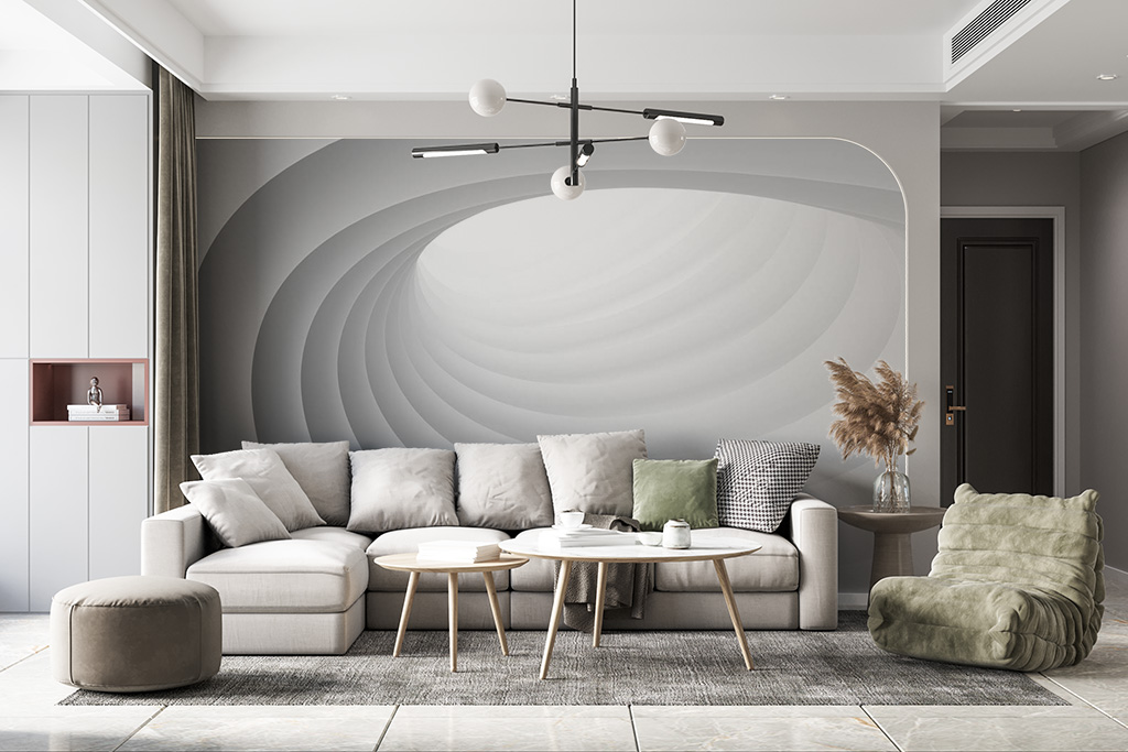 Фотообои и фрески - Кольцевой 3d тоннель