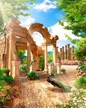 Руины европейского города