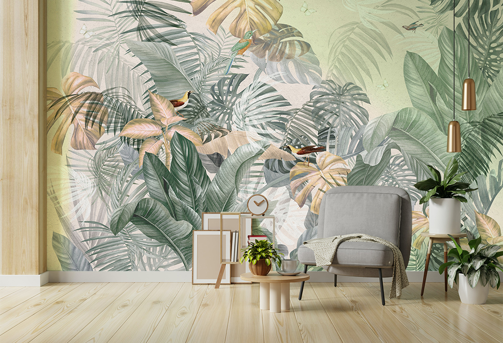 Фотообои и фрески - Изящные тропические листья
