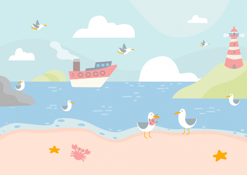 Фотообои и фрески - Ясный морской день